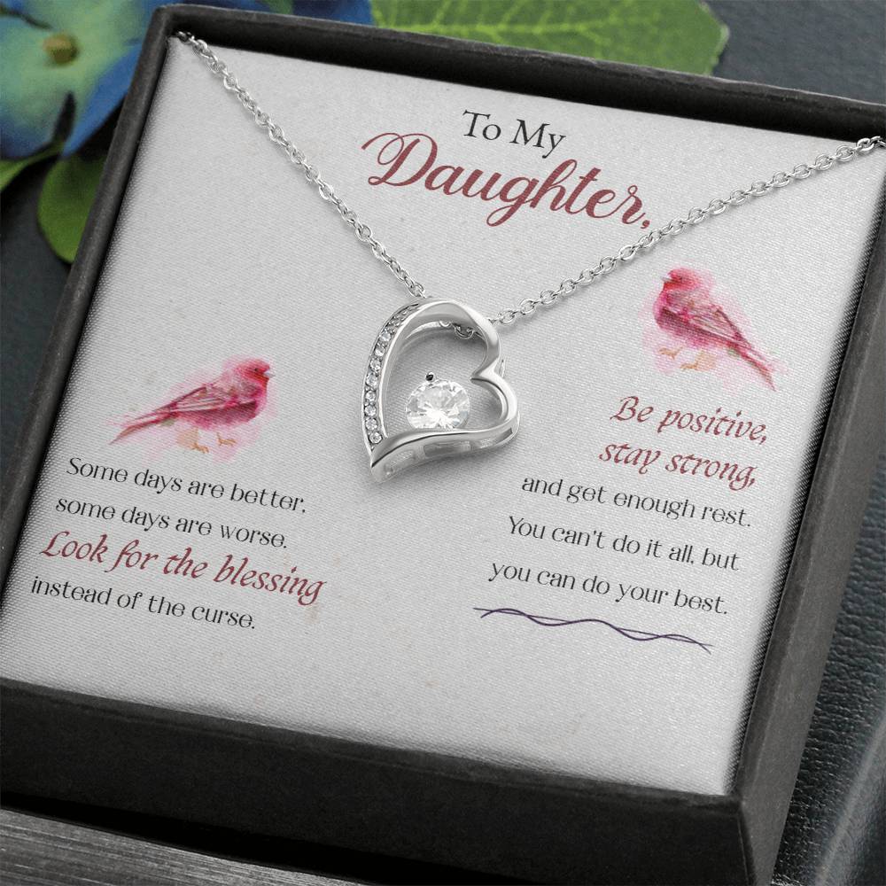 Forever Love Necklace For My Daugther with On Demand Message Card